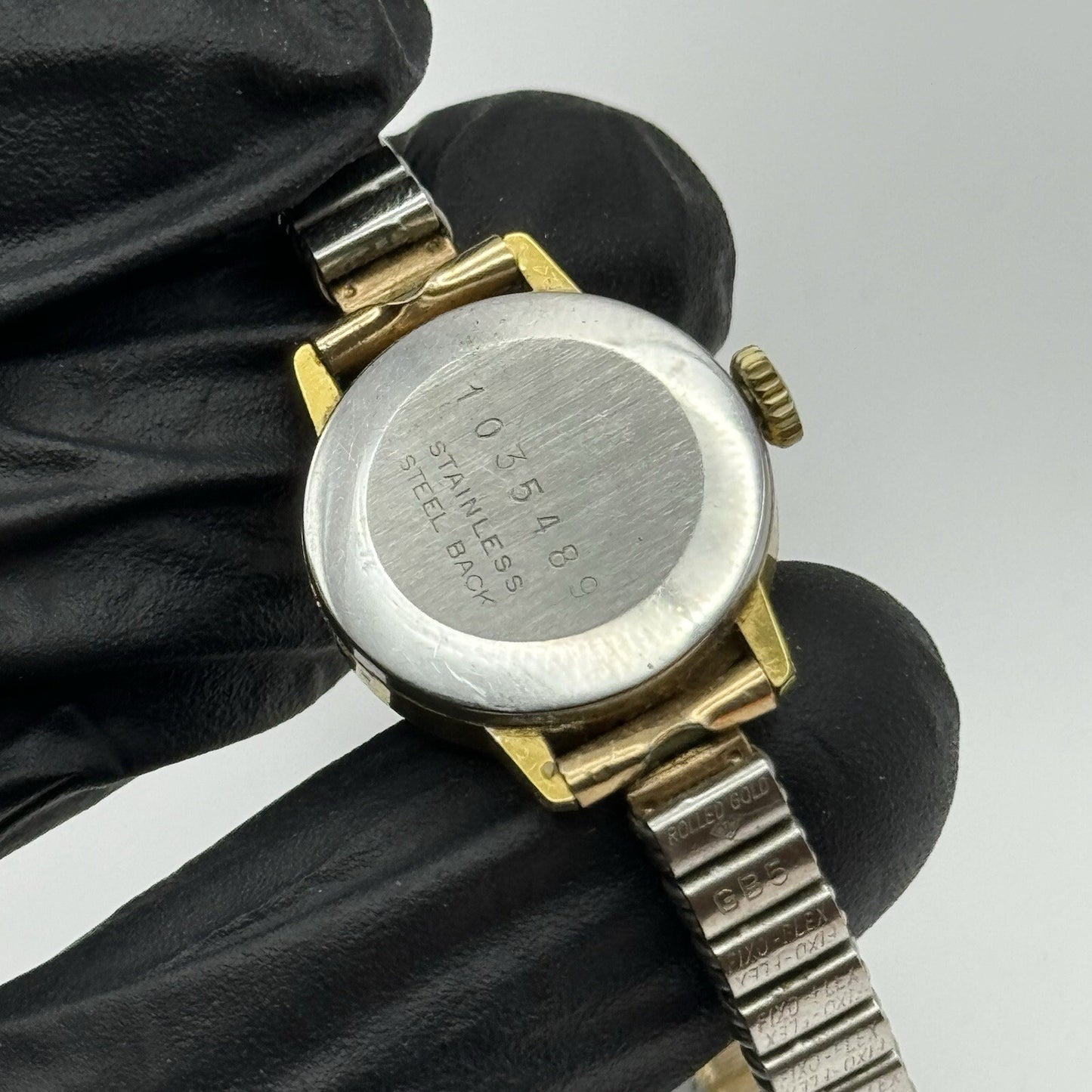 19mm WORKING Vintage Tarratt Expandable Strap Silver Dial Ladies Dress Watch 