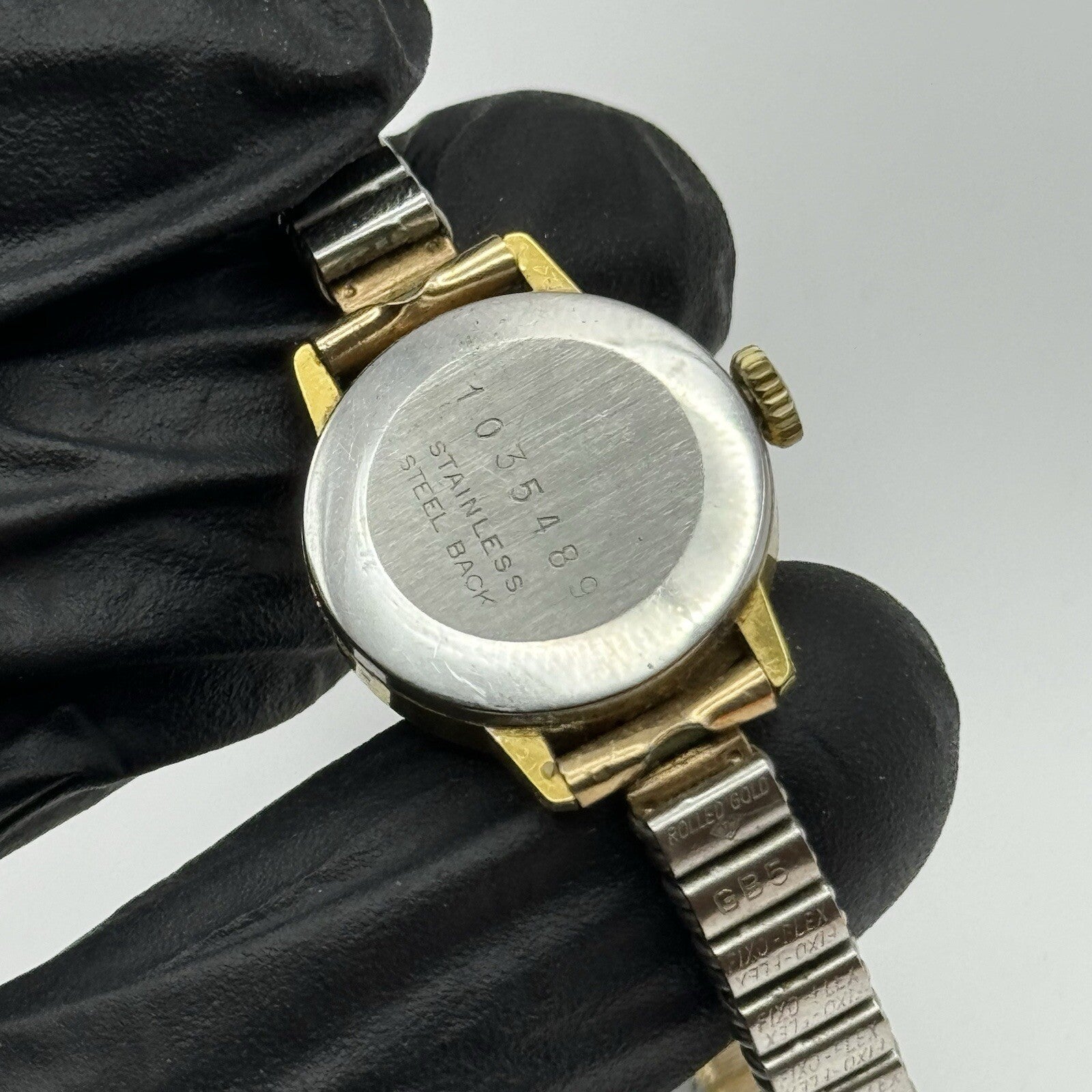19mm WORKING Vintage Tarratt Expandable Strap Silver Dial Ladies Dress Watch 