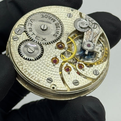 High Grade Vertex Pocket Watch Movement Hunter Jays Essex Parts 43mm