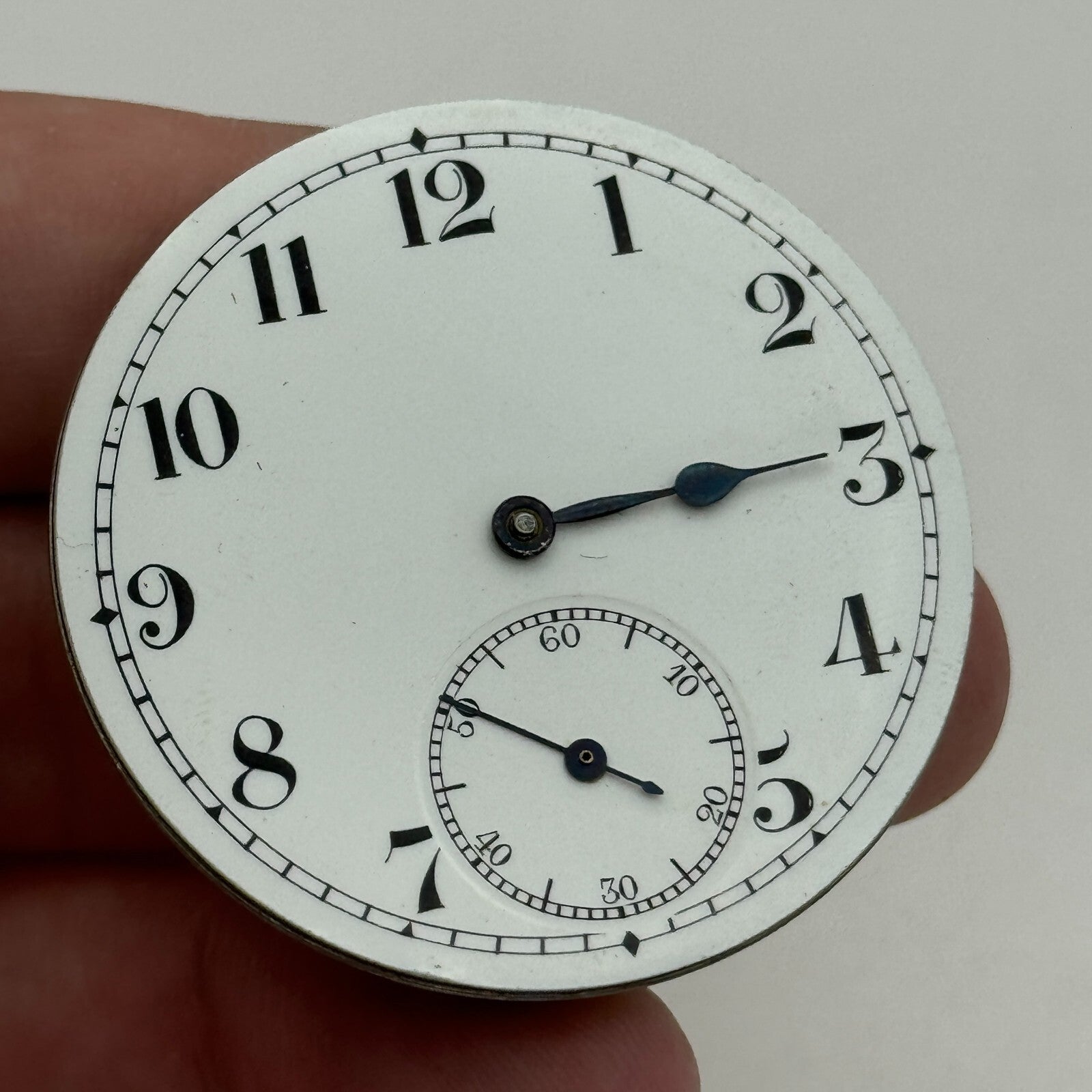 42.9mm Vintage Open Face Erlim Swiss Balance Ok Pocket Watch Movement PARTS