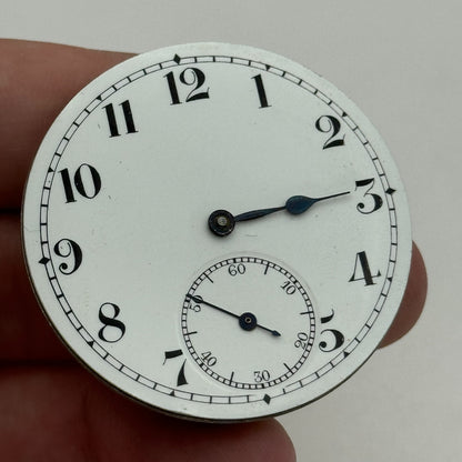 42.9mm Vintage Open Face Erlim Swiss Balance Ok Pocket Watch Movement PARTS