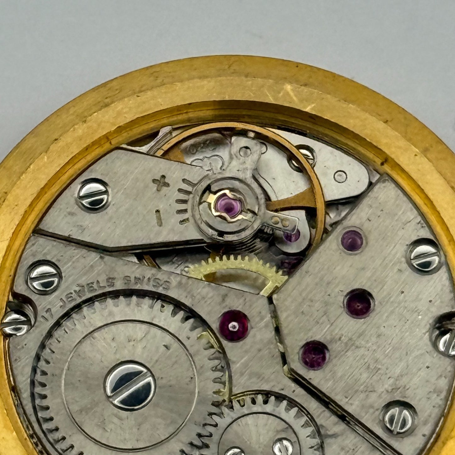 Garrard Peseux 320 Watch Movement Running Manual Wind Vintage Swiss Parts 30.2mm