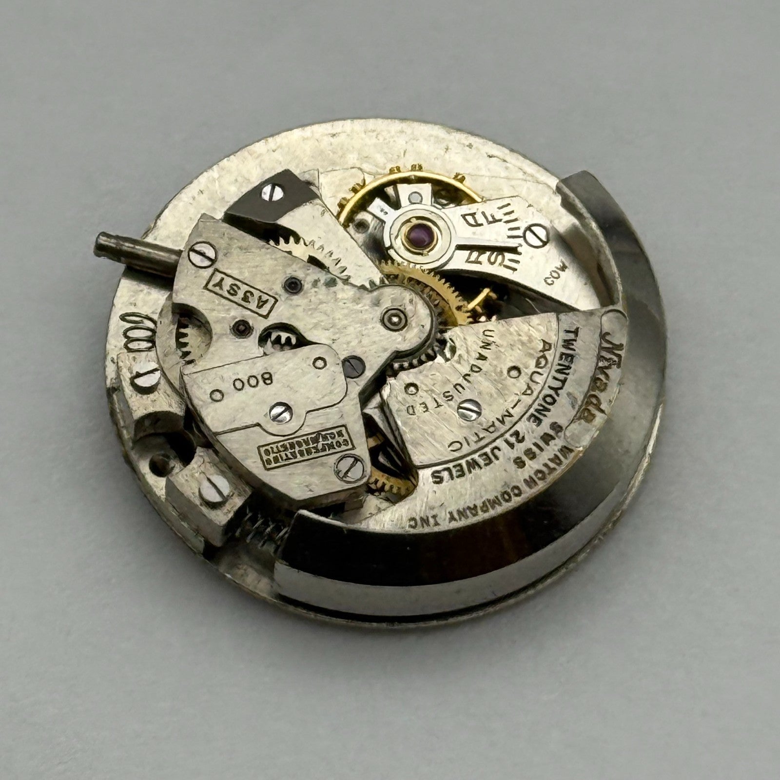 24.7mm Vintage Nivada Aquamatic 800 A3SY Automatic Bumper Watch Movement PARTS