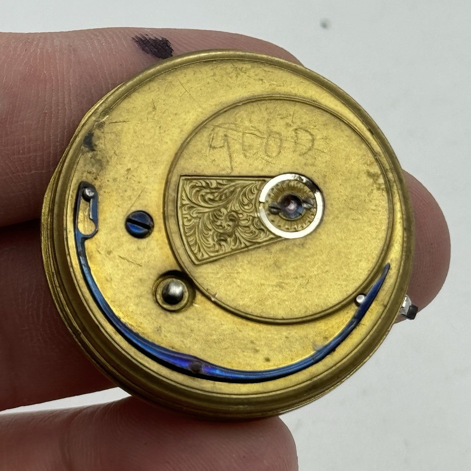 36mm Running Antique Quality English Fusee Pocket Watch Movement -  TO RESTORE