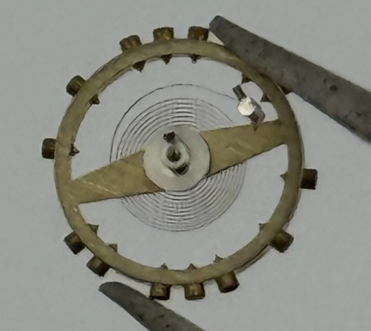 ETA 2410 Balance Wheel Complete And Spring 6¾’’’ 1059 M Watch Movement Parts 