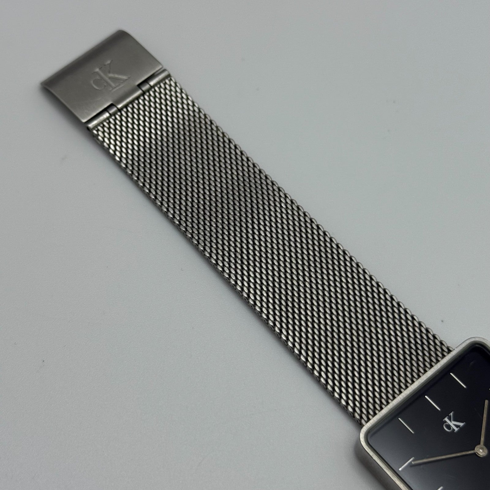 Calvin Klein Ladies Quartz Watch Black Dial Mesh Strap Swiss 30mm PARTS REPAIR