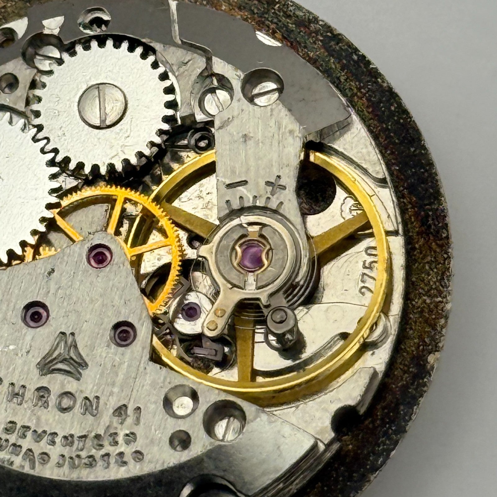 ETA 2750 Watch Movement Cyma By Synchron Manual Wind Vintage Parts Repair 25.4mm