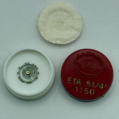 ETA 1150 Balance Complete 5 1/4''' Renata Watch Movement Parts Vintage