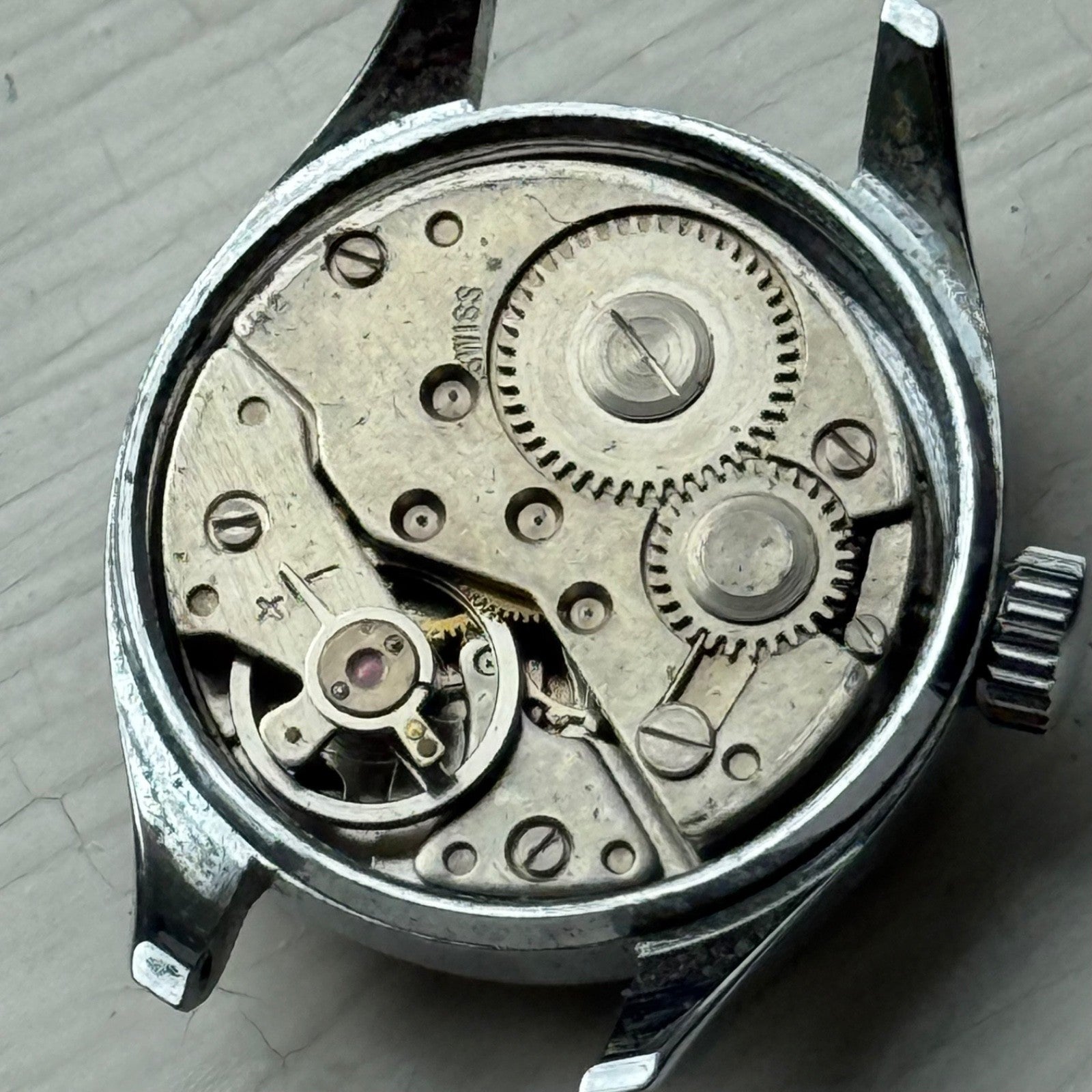 23mm Vintage Sepo De Luxe Antimagnetic Manual Wind Swiss Watch PARTS / REPAIR