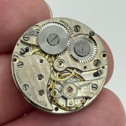 23.6mm 15 Jewels Swiss 2 Adjusts Trench Watch Movement Manual Wind PARTS SPARES