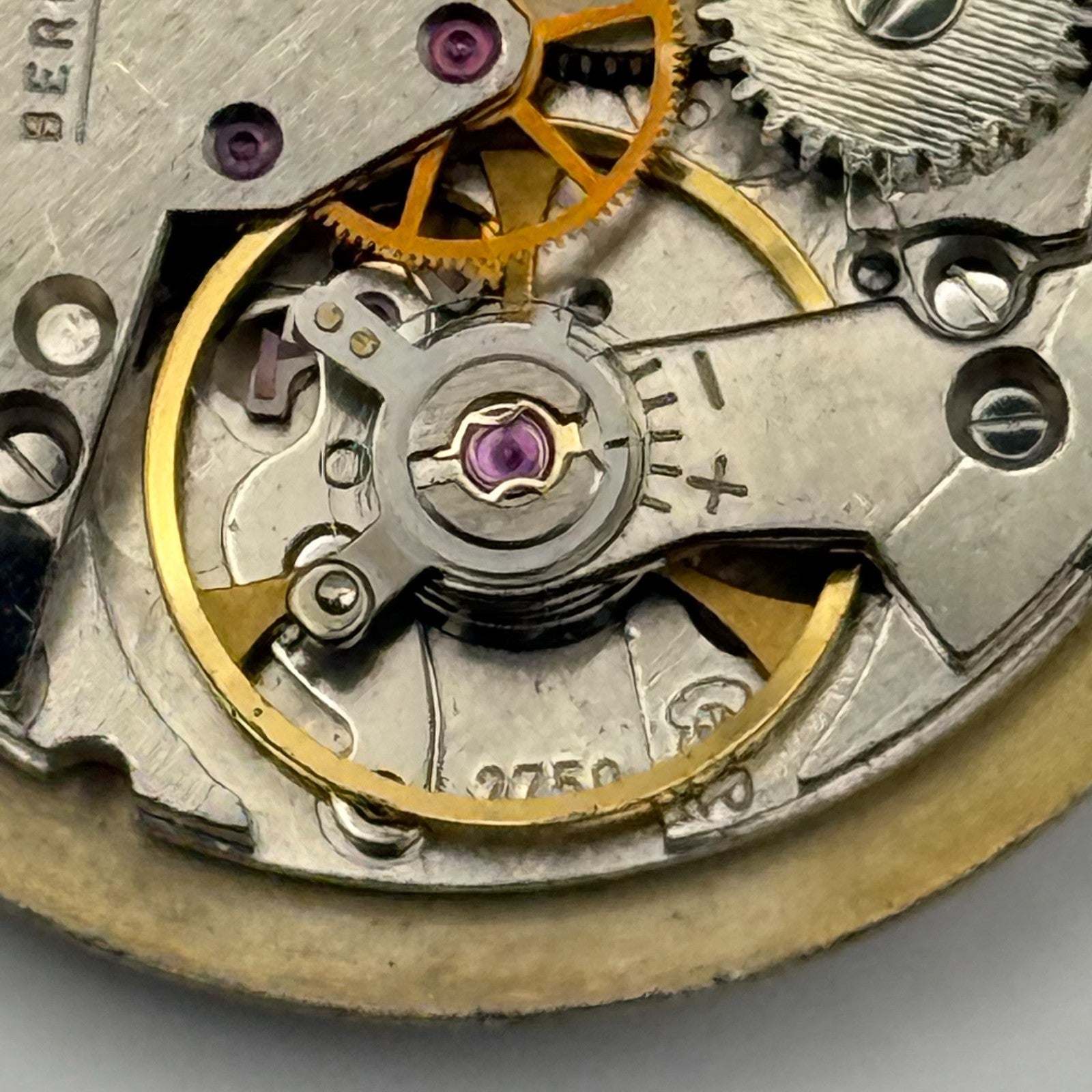 ETA 2750 Watch Movement Bernex Manual Wind Vintage Swiss Parts Repair 25.8mm