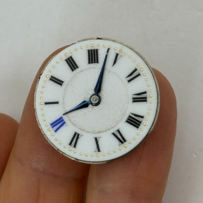 23.5mm Vintage Unidentified Leaf Mark Trench Watch Movement Manual Wind PARTS