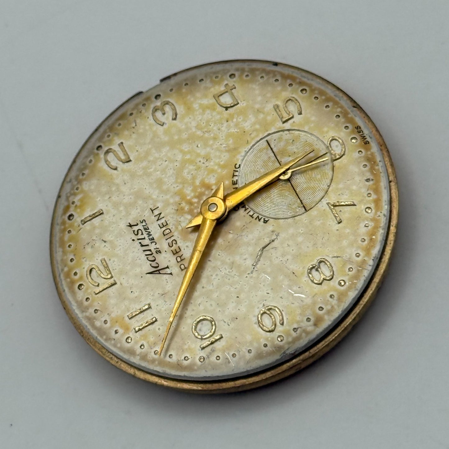 AS 1002 984 Watch Movement Accurist President Manual Wind Vintage Parts 29.7mm