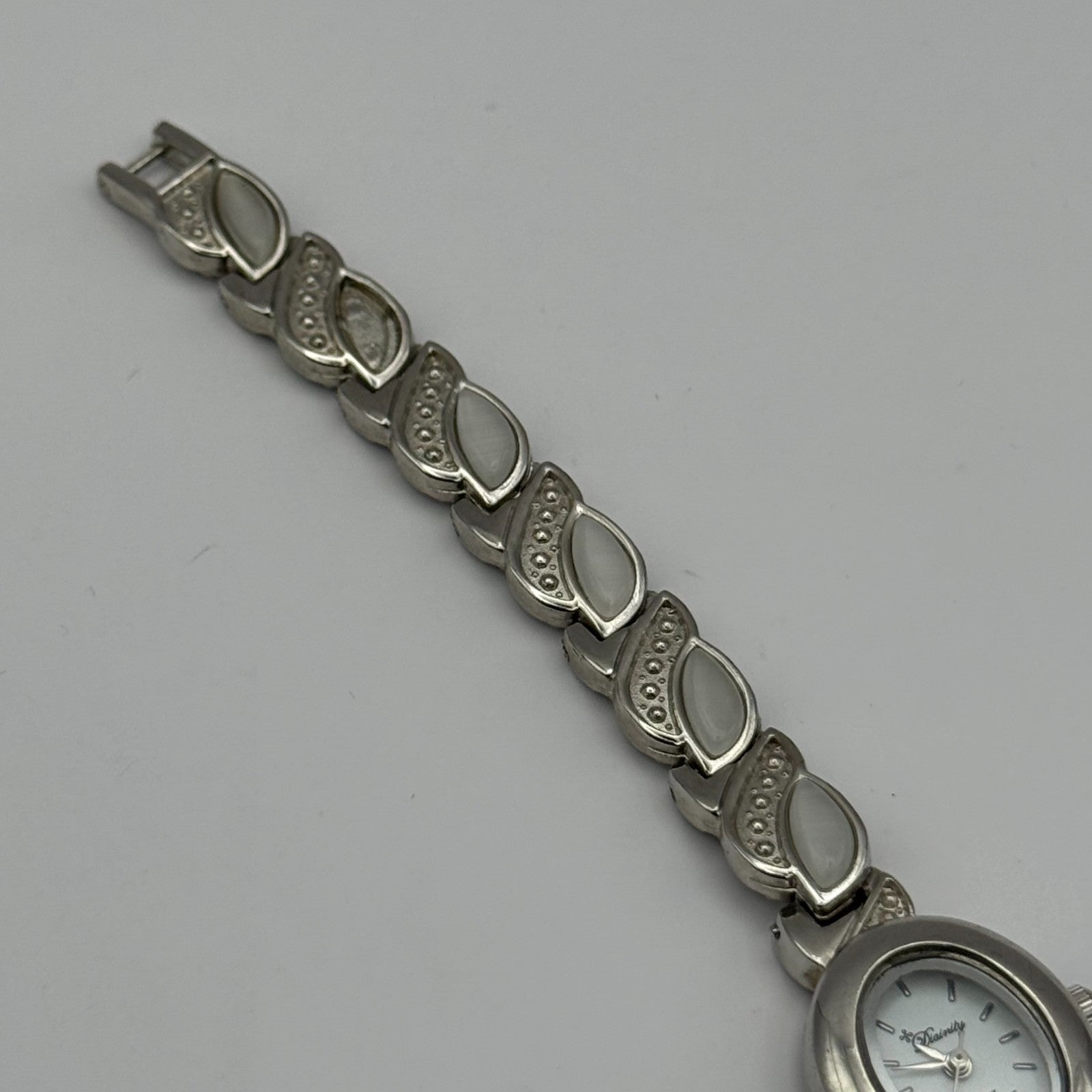 Divinity Ladies Quartz Watch Oval Dial Silver Tone Bracelet Working 19mm