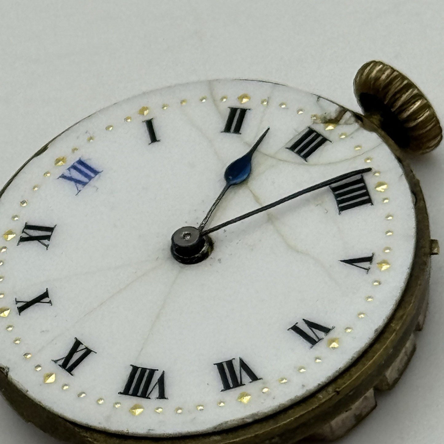 24.9mm Unidentified High Grade 17 Jewels Trench Watch Movement Manual Wind PARTS