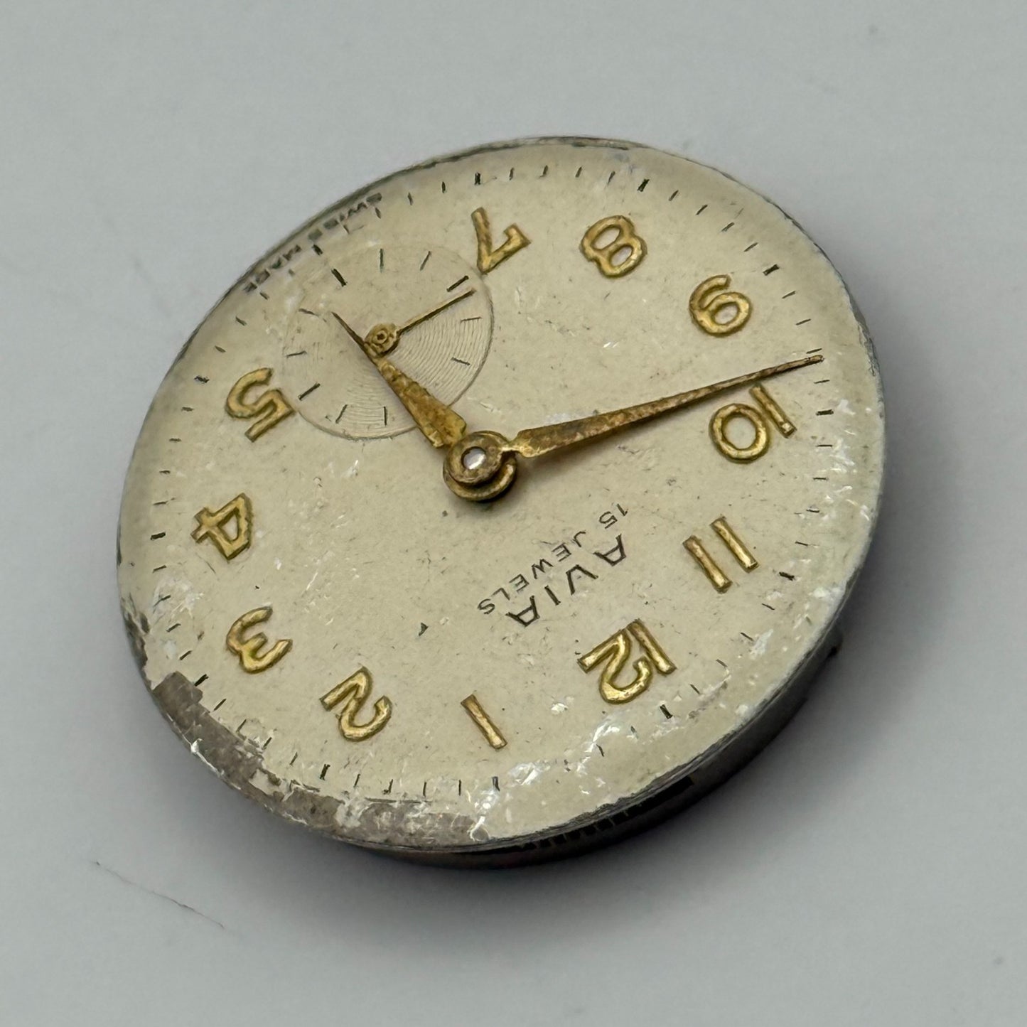 Avia AS 1123 1124 Watch Movement Manual Wind Vintage Swiss Parts Repair 23.5mm