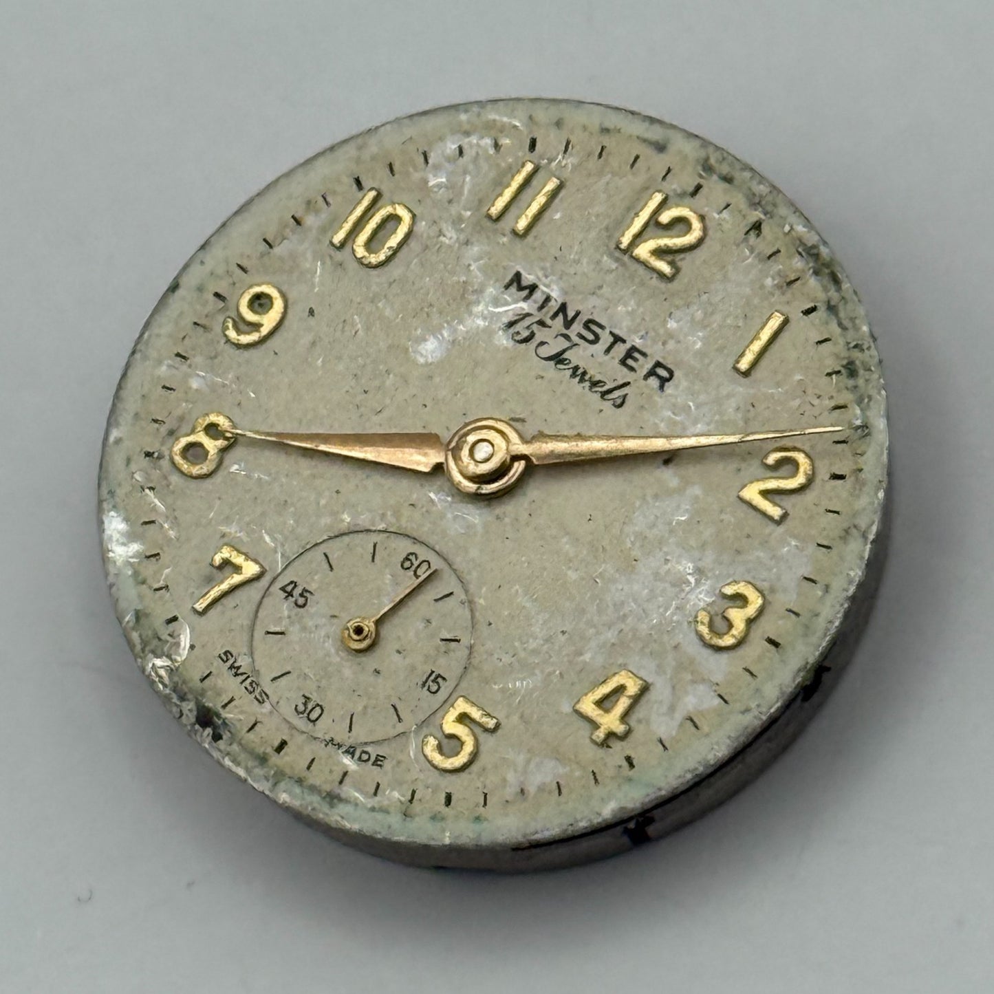 AS 1002 984 Watch Movement Minster Manual Wind Vintage Swiss Parts Repair 24mm