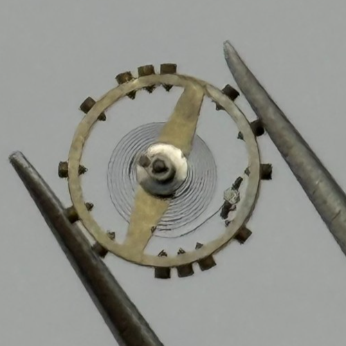 AM 115 Balance Wheel Complete And Spring 5 1/2’’’ Renata Watch Movement Parts