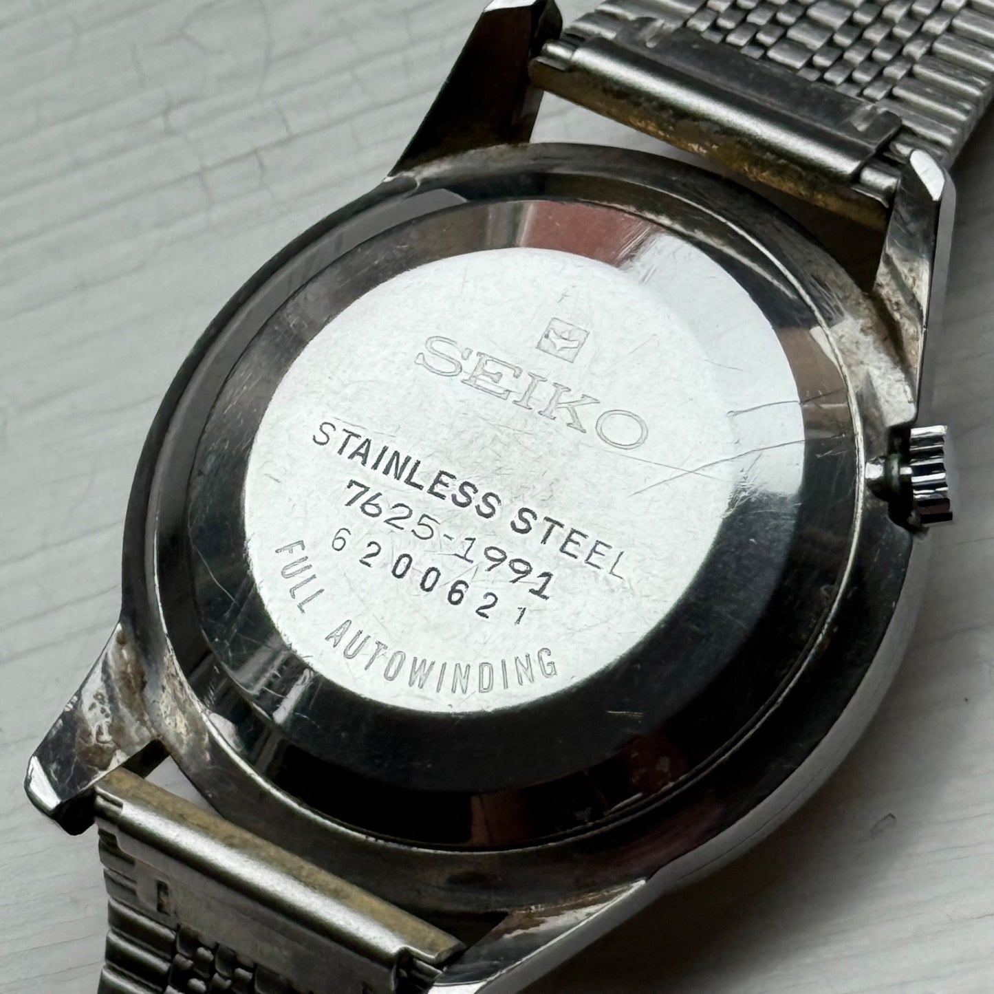 Men's Vintage Seiko Full AutoWinding Watch Diashock Bracelet 36mm Japan Running