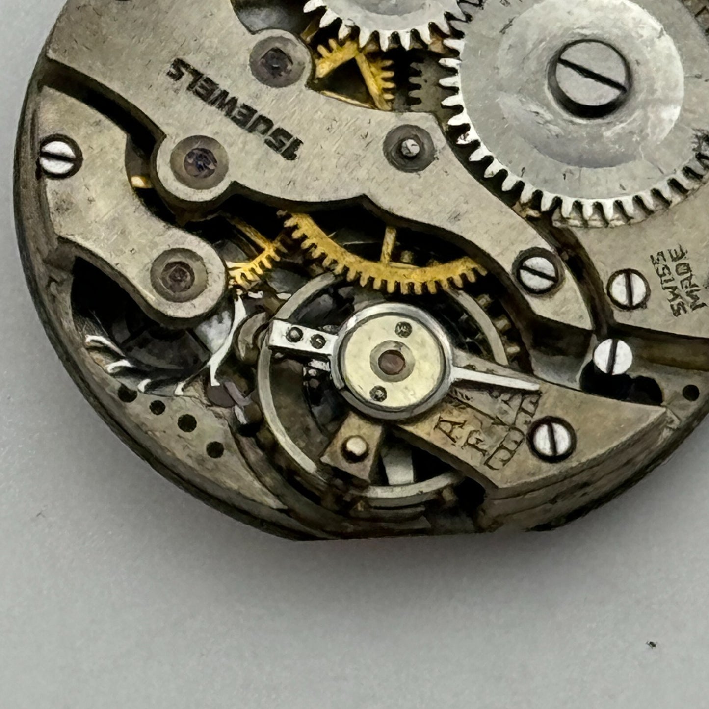 23.6mm AS A Schild 15 Jewels Manual Wind Watch Movement Swiss Vintage PARTS
