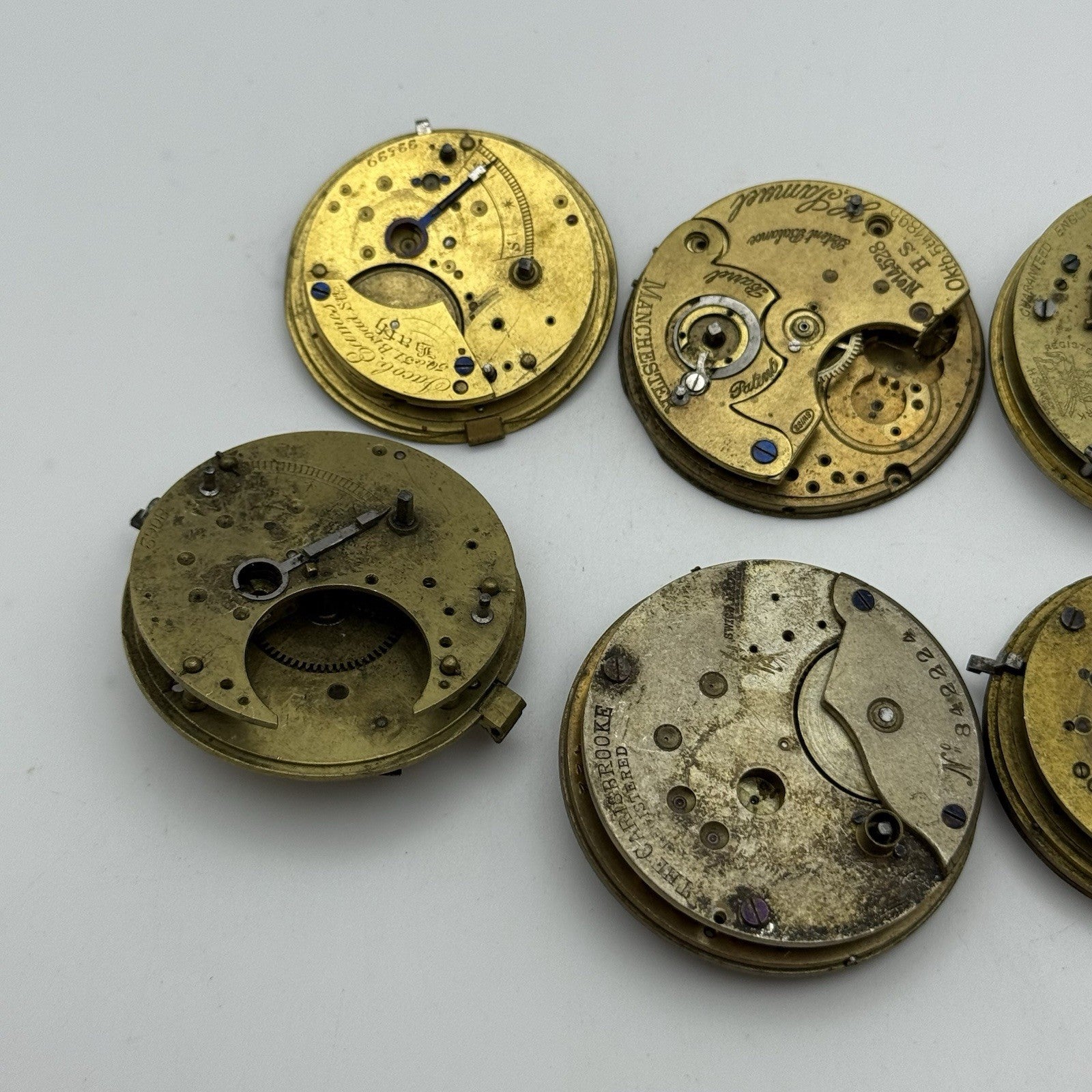 Bundle Mixed Antique / Vintage Pocket Watch Movements Joblot PARTS REPAIR SPARES