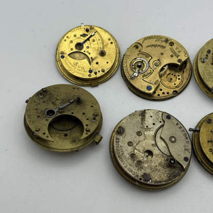 Bundle Mixed Antique / Vintage Pocket Watch Movements Joblot PARTS REPAIR SPARES