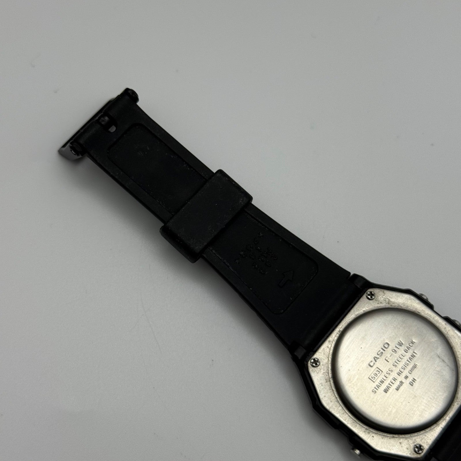 Casio Digital Watch F-91W 593 Alarm Chronograph Quartz 35mm Unisex Rubber Strap