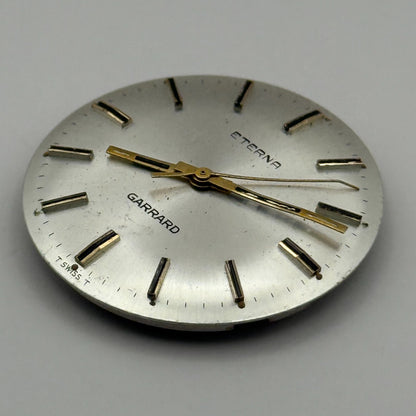 Eterna 1475K Watch Movement Garrard Manual Wind Vintage Swiss Parts 27.8mm
