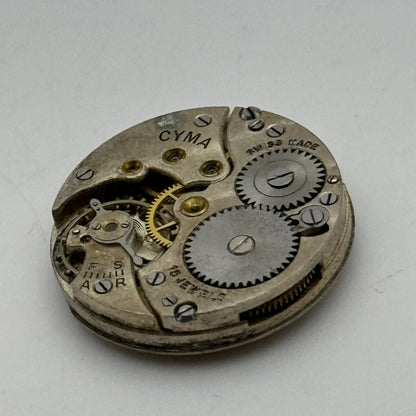 23.6mm Cyma Ref 030 Manual Wind Watch Movement Swiss Vintage PARTS SPARES