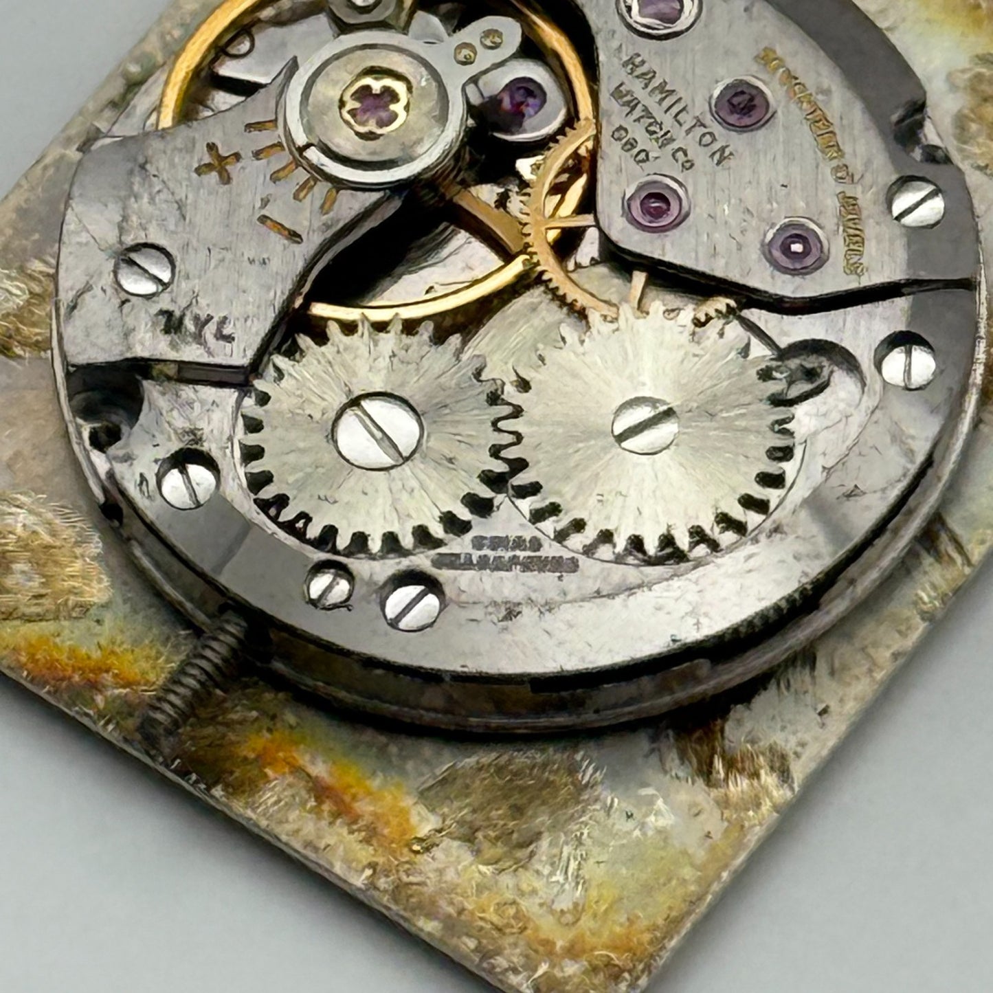 Hamilton C80 Watch Movement Manual Wind Vintage Swiss Parts Repair Spares 17.4mm