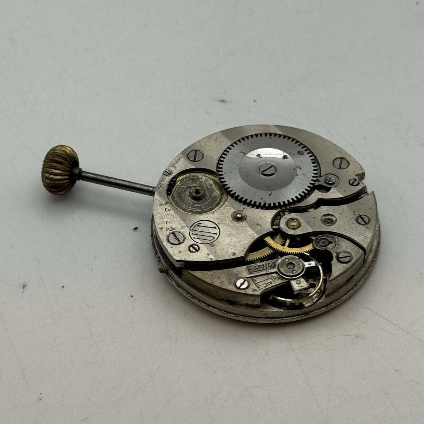 41.3mm Manual Wind UIT Top Wind Pocket Watch Movement Balance Damaged FOR PARTS