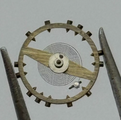 ETA 2412 Balance Wheel Complete And Spring 6 3/4''' 1257 M Watch Movement Parts 