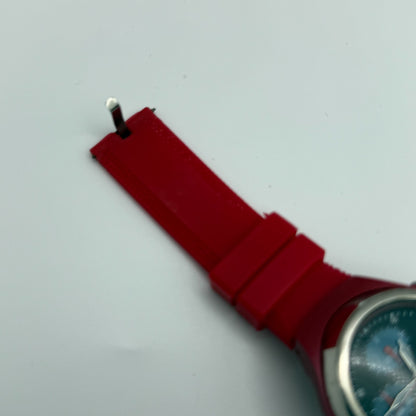 Lorus Men's Plastic Chronograph Quartz Watch v657-0020 Red 39mm Runs To Repair