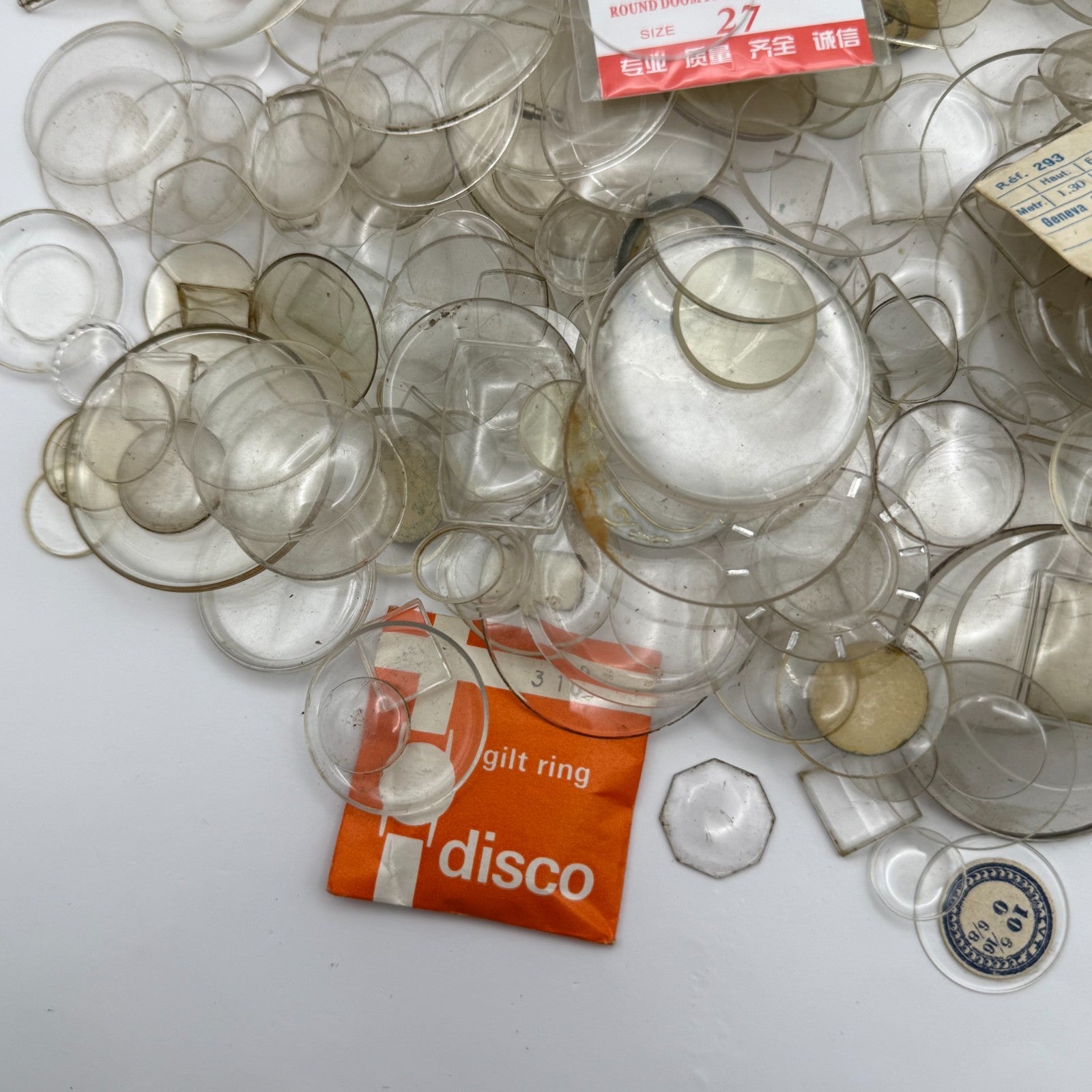 Bundle Of Mixed Wristwatch Pocket Watch Crystals New / Used Joblot Spares Repair