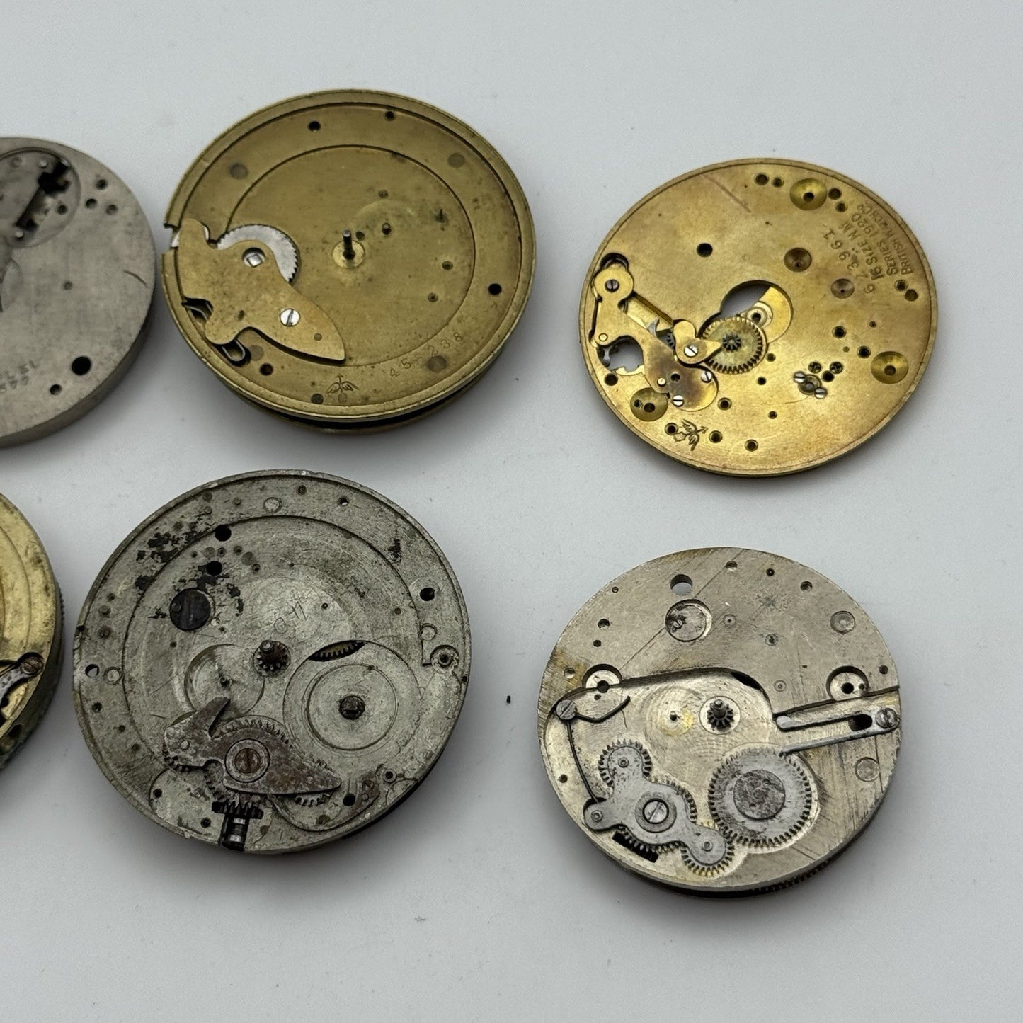 Bundle Mixed Antique / Vintage Pocket Watch Movements Joblot PARTS REPAIR SPARES