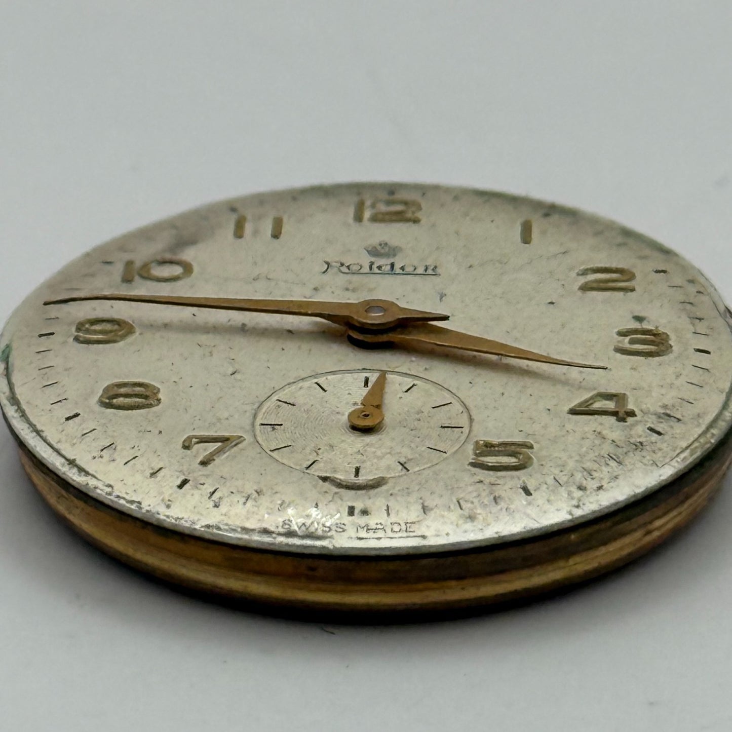 FHF 70 Watch Movement Roldor Manual Wind Vintage Swiss 17 Jewels Parts 27.1mm