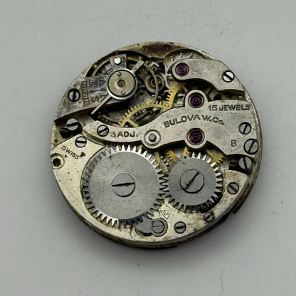 23.7mm Rare Vintage Bulova 23 Manual Wind Swiss Watch Movement PARTS REPAIR