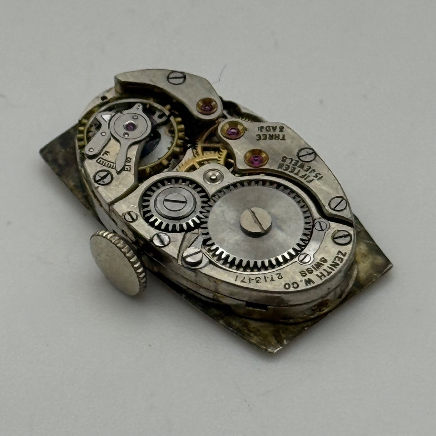 Running Vintage Zenith Tilden Thurber High Grade Oval Tank Watch Movement Manual