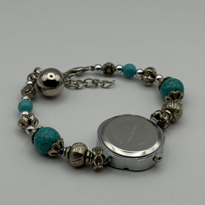 YLQ Ladies Quartz Watch Crystal Accents Beaded Design Bracelet Working 25mm