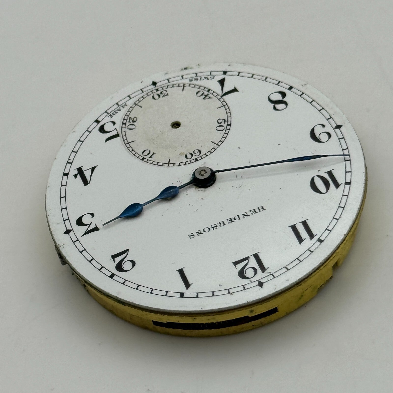 42.9mm High Grade Hendersons 17 Jewels Balance Ok Hunter Pocket Watch Movement