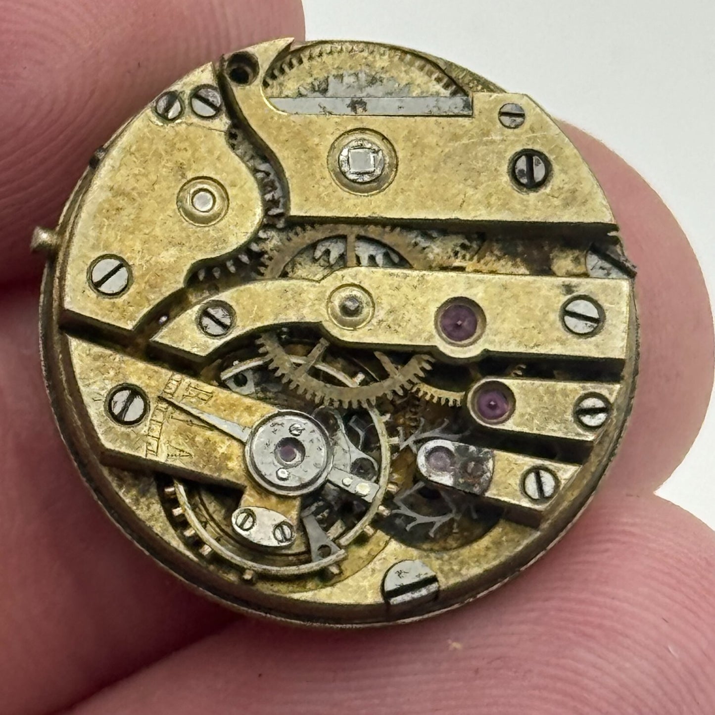 21.2mm Unidentified High Grade Swiss Manual Wind Watch Movement Vintage PARTS
