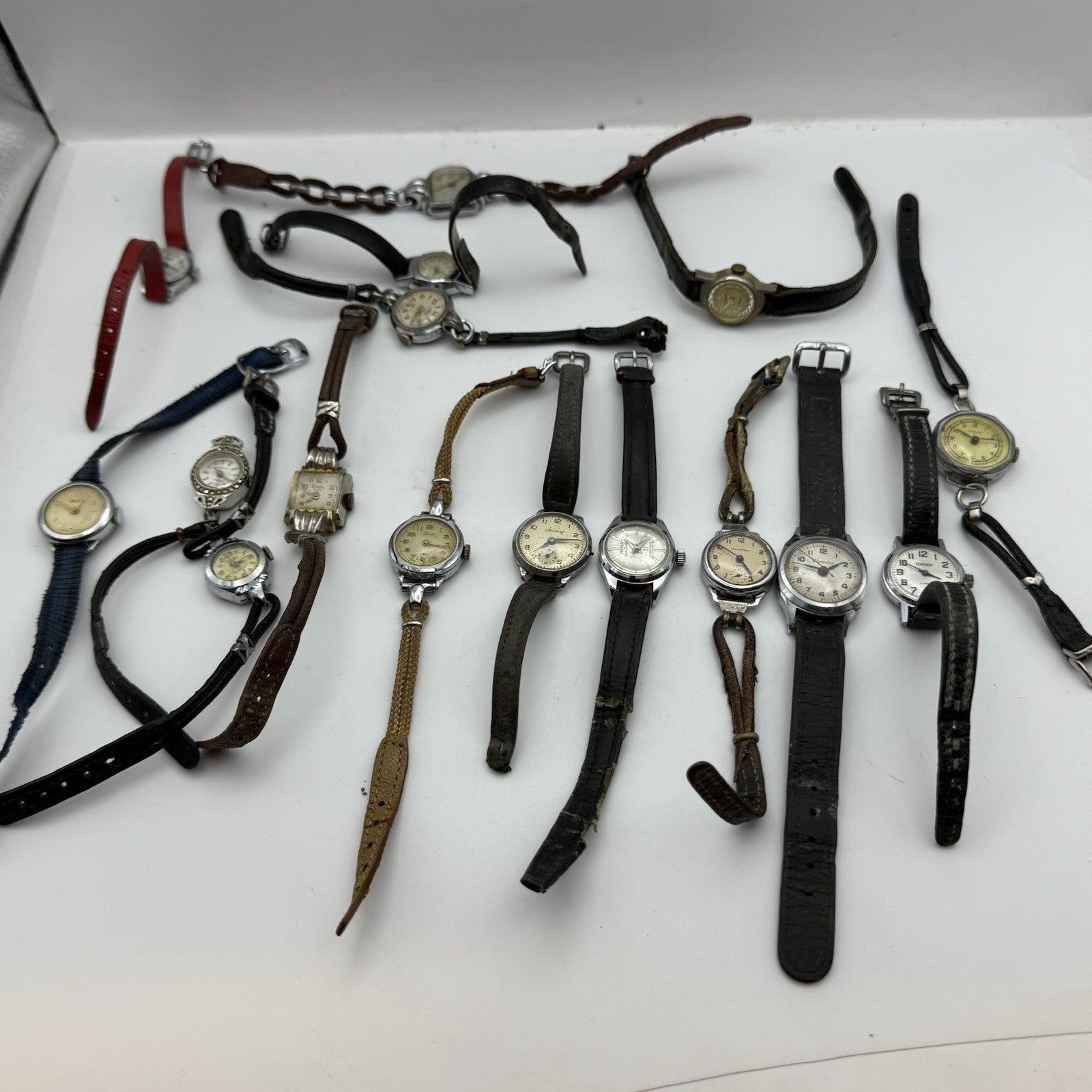 Bundle Of Ladies Vintage Manual Wind Wristwatches Joblot PARTS REPAIR SPARES