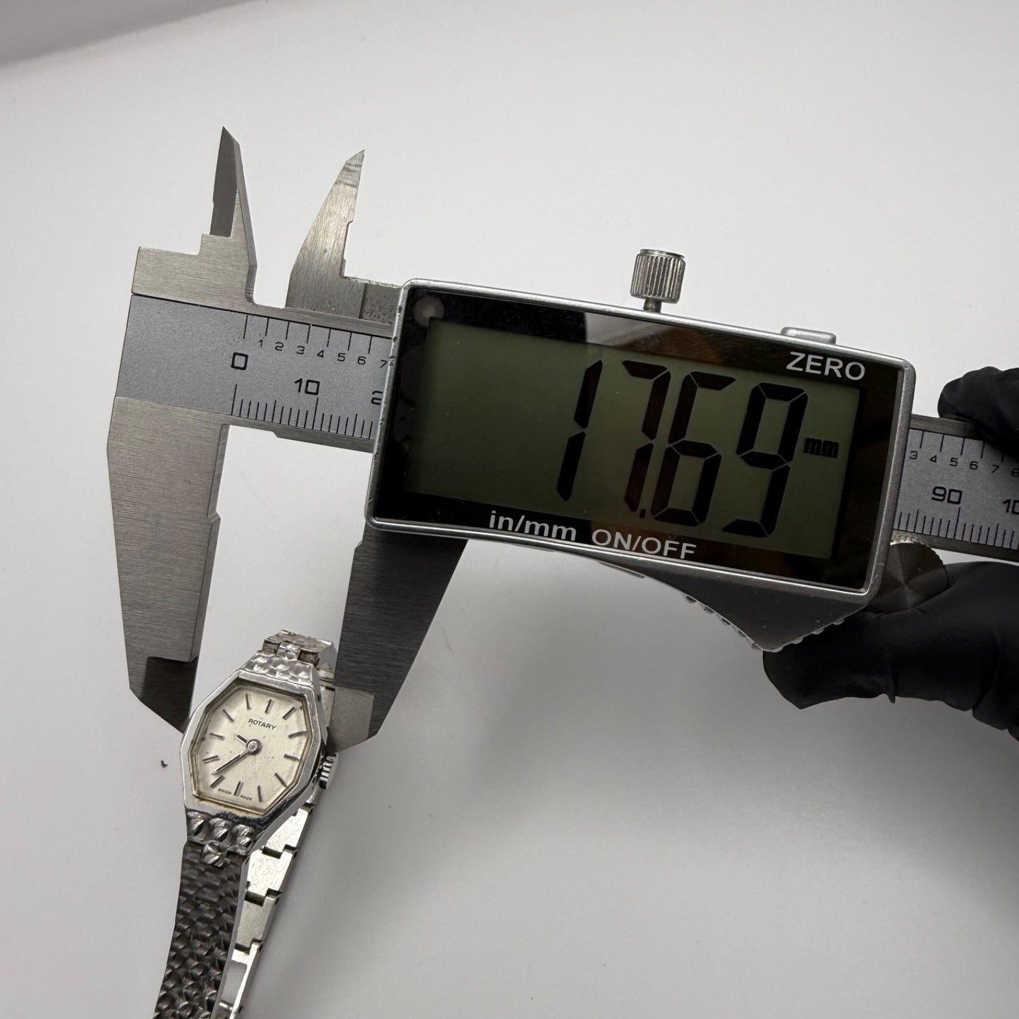 19mm Running Vintage Ladies Rotary Swiss Silver Tone Manual Wind Watch PARTS