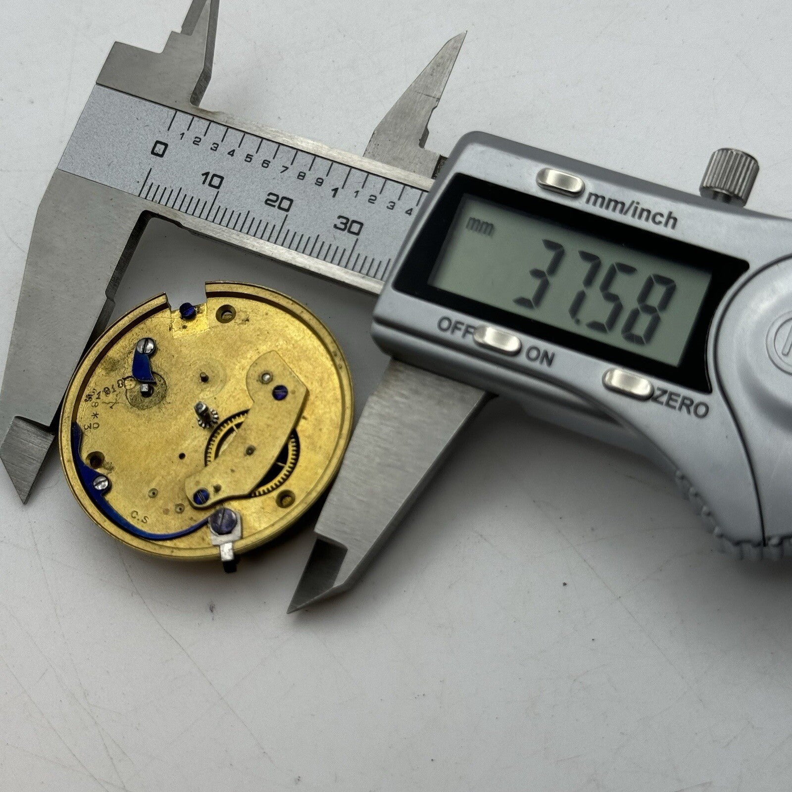 37.5mm C Mason Canterbury Fusee No Chain Pocket Watch Movement FOR PARTS