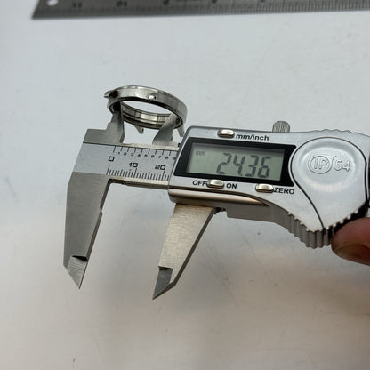 29.5mm Vintage Girard Perregaux 7163 Engraved Watch Case StayBrite Steel Brevet