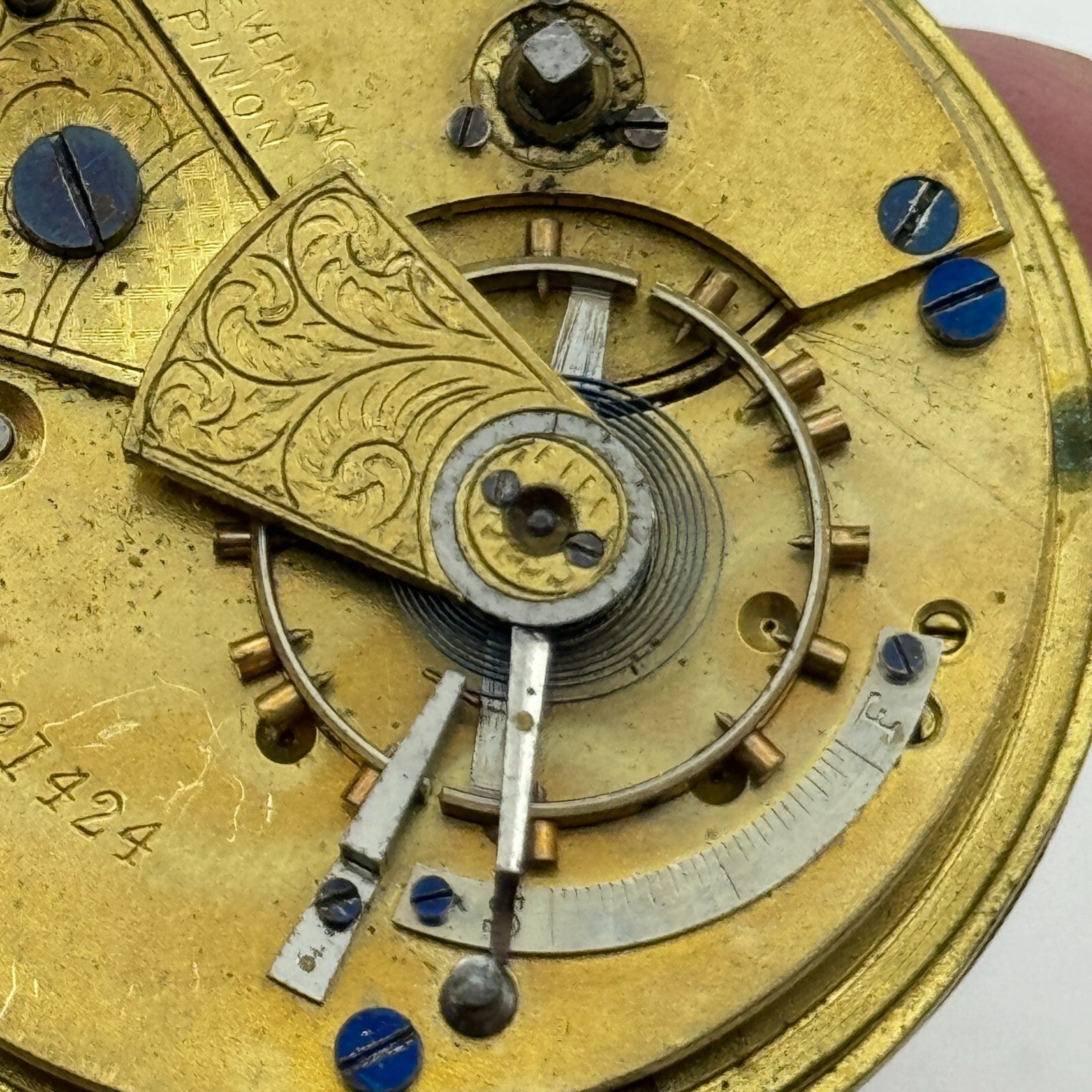 44.6mm Antique J G Graves English Express Lever Pocket Watch Movement PARTS