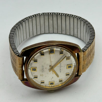 34mm Men’s Vintage Excalibur Tissot 781-1 Manual Wind Gold Plated Watch PARTS