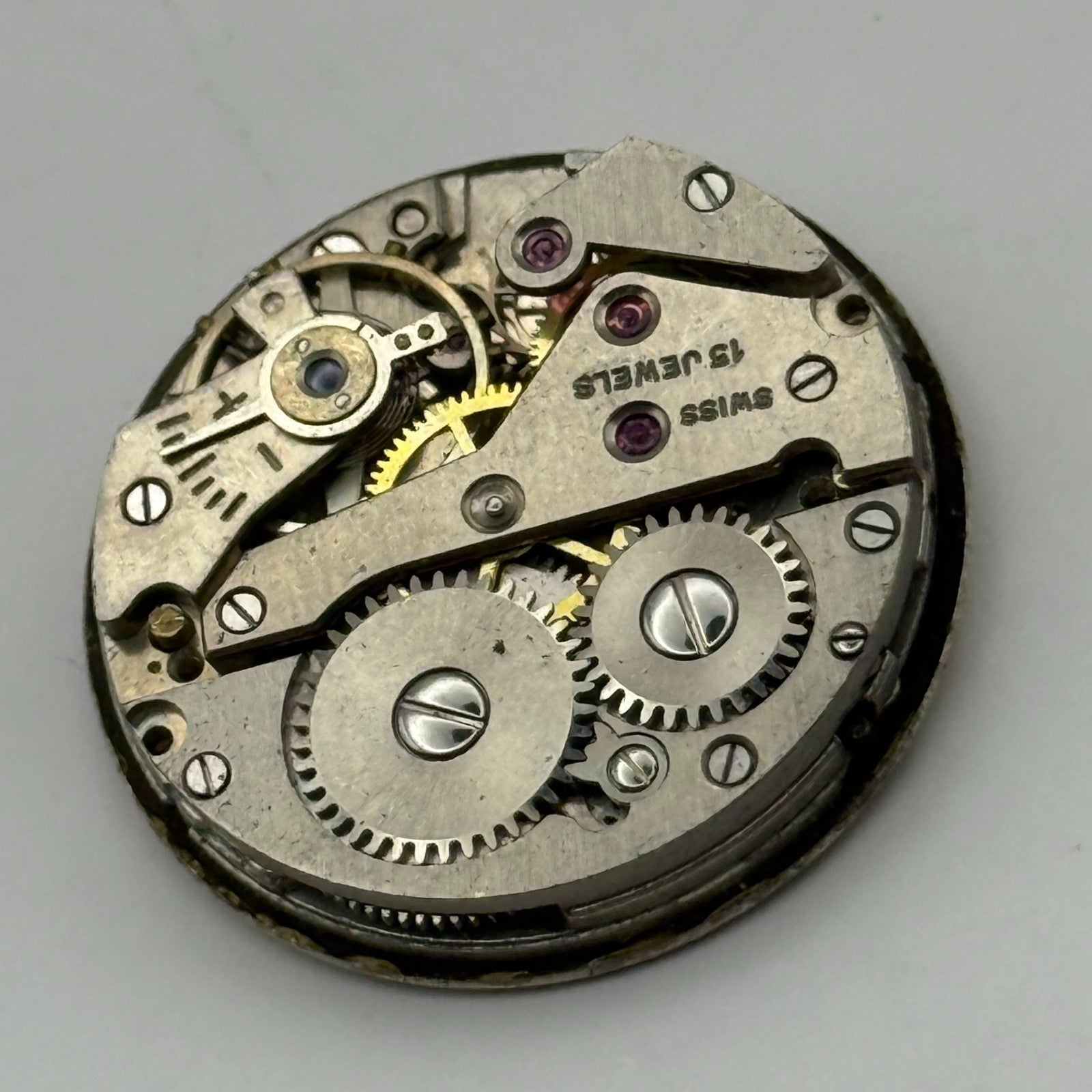 Avia AS 1123 1124 Watch Movement Manual Wind Vintage Swiss Parts Repair 23.5mm
