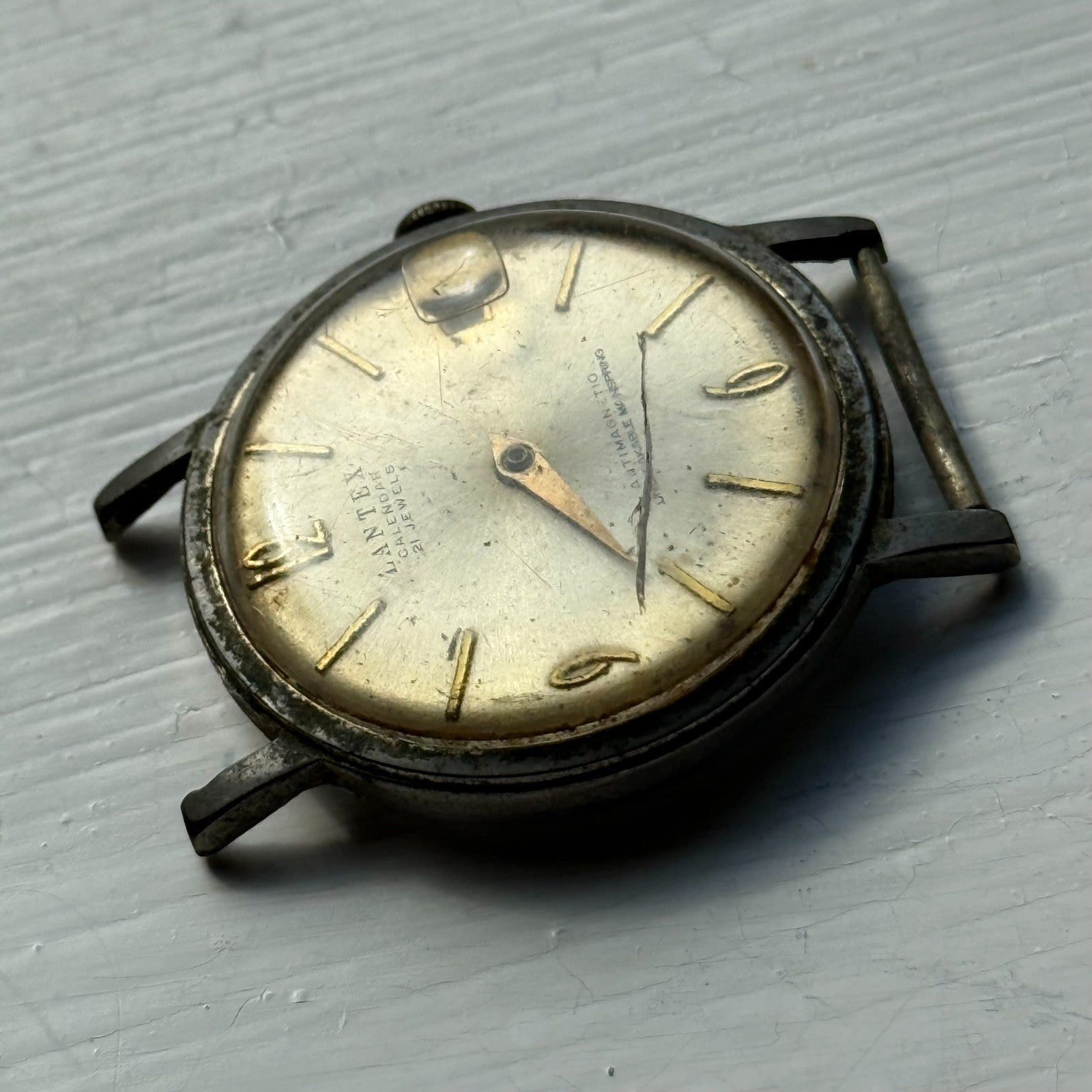 34mm Men's Vintage BFG Lantex Calendar 21 Jewels Antimagnetic Watch PARTS