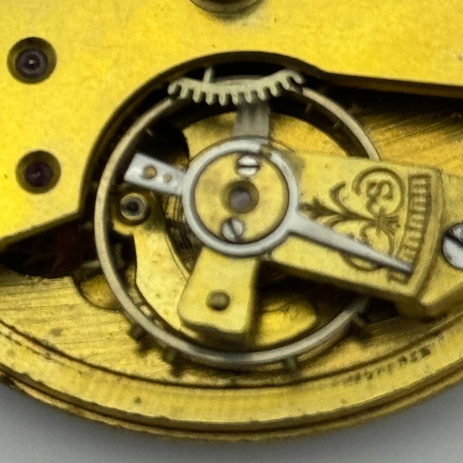 46.4mm Antique H Stone Leeds Balance Ok Key Wound Pocket Watch Movement PARTS